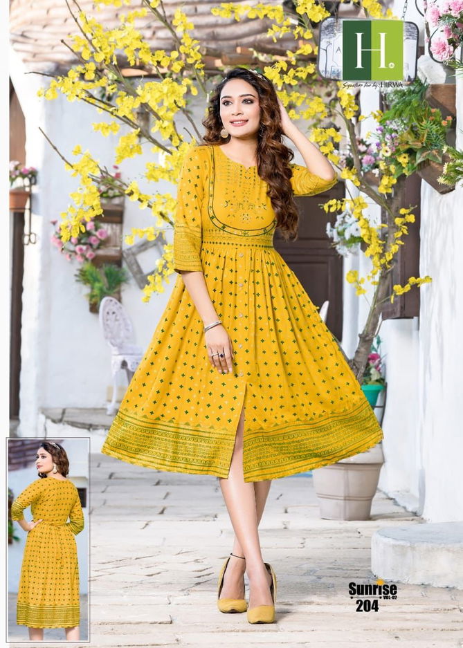 Sunrise Vol 2 By Hirwa Long Kurtis Catalog